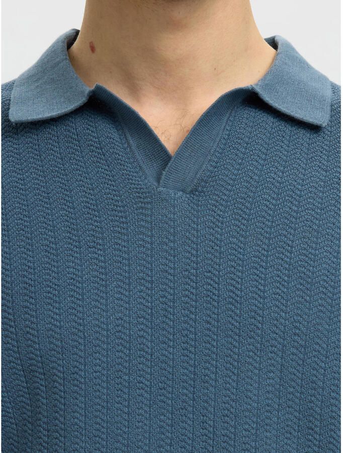 Selected Homme regular fit poloshirt van mix van katoen en linnen model 'MATTIS' - Foto 2