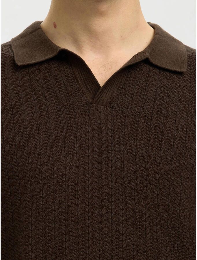 Selected Homme regular fit poloshirt van mix van katoen en linnen model 'MATTIS' - Foto 2