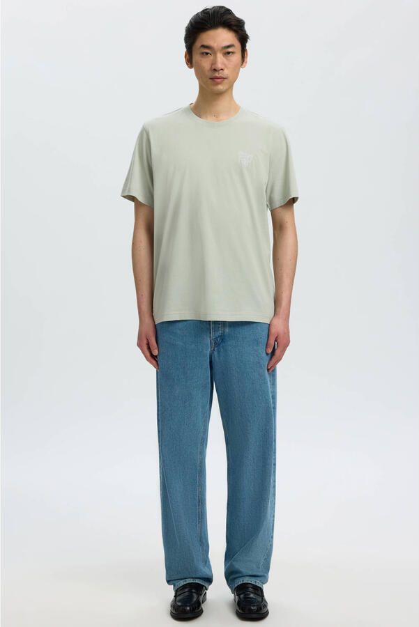 Selected Homme regular fit T-shirt van puur katoen model 'HASPEN' - Foto 3