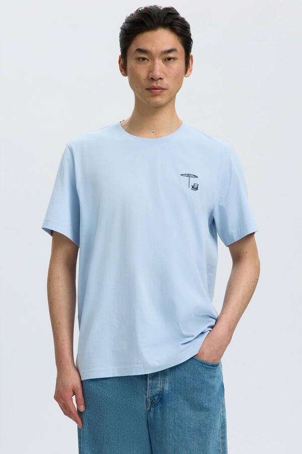 Selected Homme regular fit T-shirt van puur katoen model 'HASPEN'