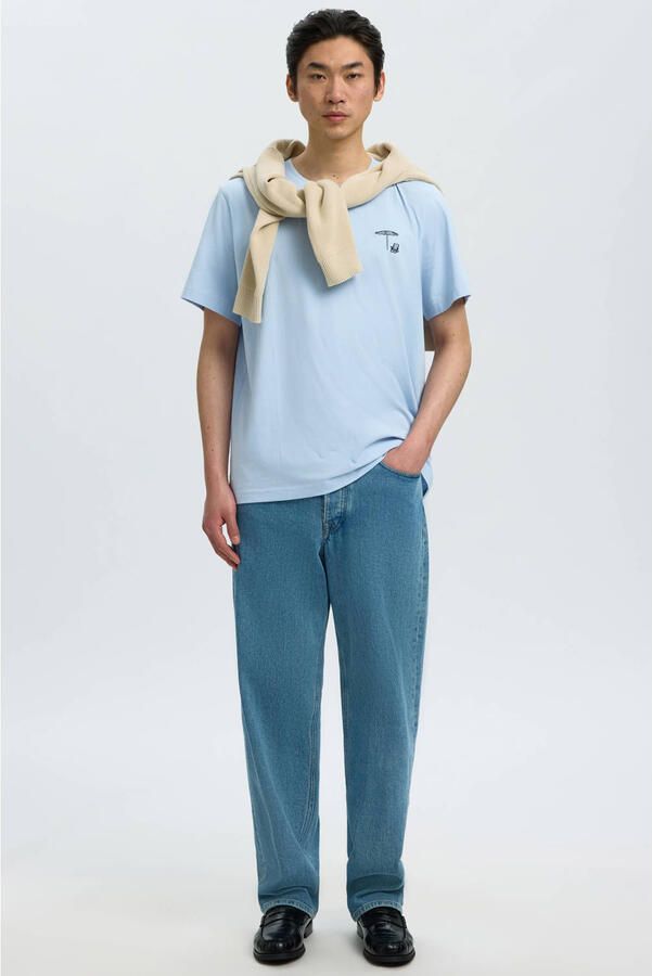 Selected Homme regular fit T-shirt van puur katoen model 'HASPEN' - Foto 3