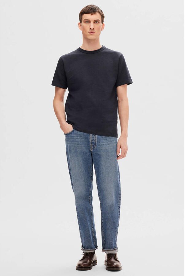 Selected Homme regular fit T-shirt van katoenmix model 'SANDER' - Foto 3