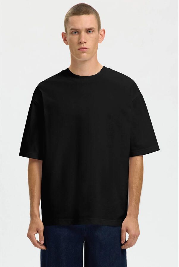 Selected Homme regular fit T-shirt van puur katoen model 'RELAXASPEN'