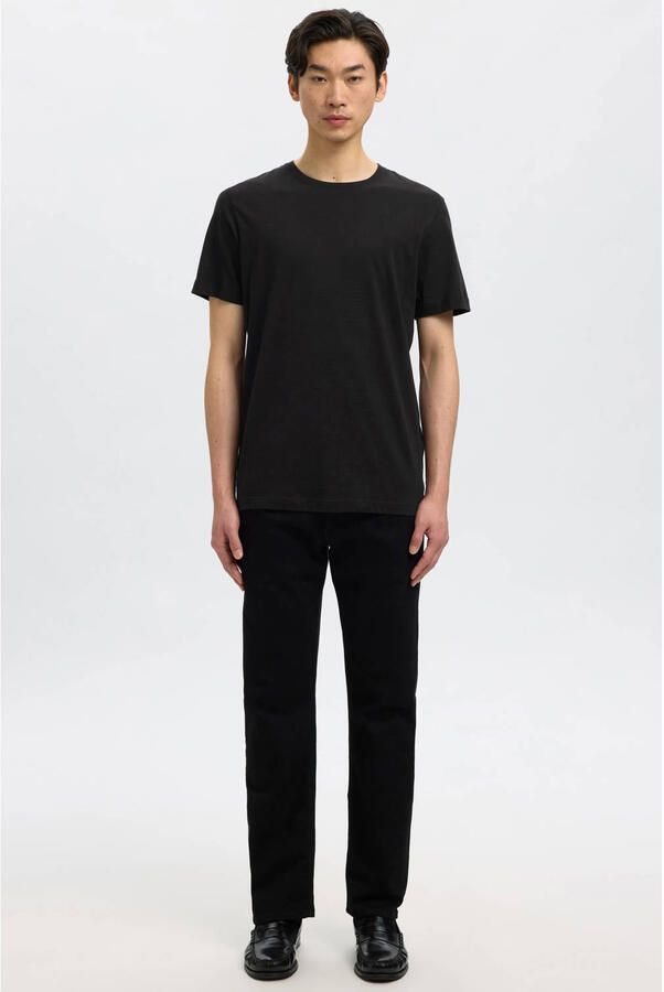 Selected Homme Regular fit T-shirt van puur katoen in een set van 3 stuks - Foto 2