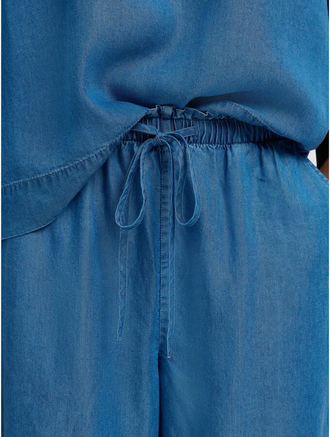 SELECTED WOMEN Dames Broeken Slfjanna Mw Elastic String Shorts Blauw - Foto 6