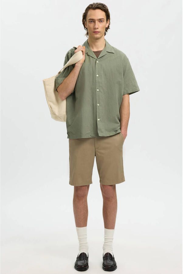 Selected Homme relaxed fit vrijetijdsoverhemd van mix van katoen en linnen model 'RLXCLAY' - Foto 3