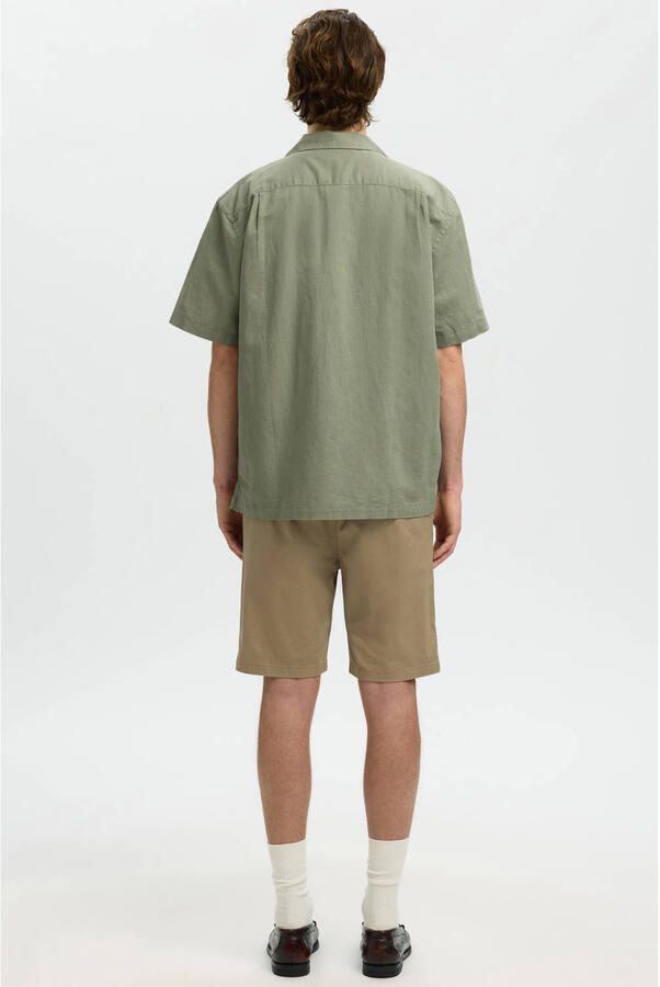 Selected Homme relaxed fit vrijetijdsoverhemd van mix van katoen en linnen model 'RLXCLAY' - Foto 2