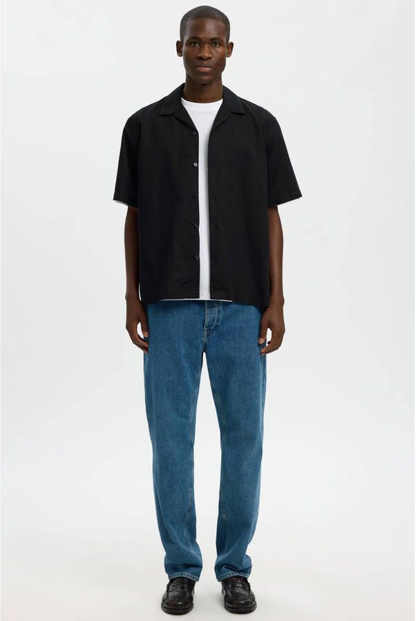 Selected Homme relaxed fit vrijetijdsoverhemd van mix van katoen en linnen model 'RLXCLAY' - Foto 3