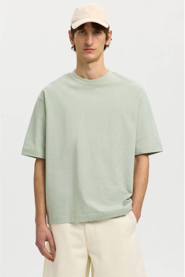 Selected Homme relaxed fit T-shirt van puur katoen model 'NORMAN'