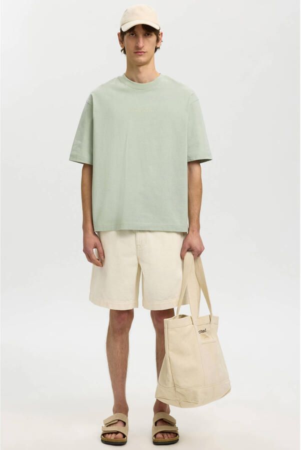 Selected Homme relaxed fit T-shirt van puur katoen model 'NORMAN' - Foto 3