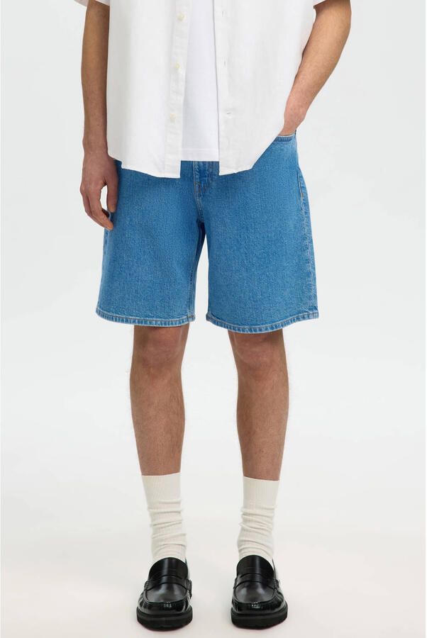 Selected Slhreg Alex L.Blue 701 Denim Shorts Noos denim regular short blauw