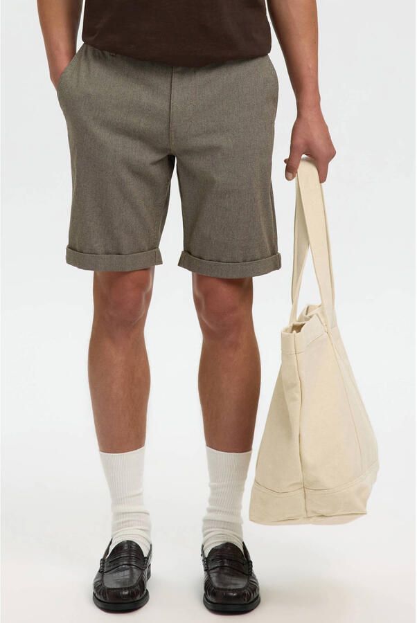 Selected Homme slim fit chinobermuda van katoenmix model 'LUTON'
