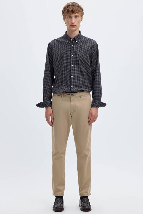 SELECTED MEN Heren Broeken Slh175-slim New Miles Flex Pant Noos Beige - Foto 6