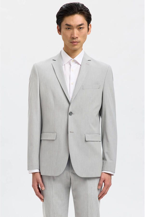 Selected Homme slim fit 2-knoops colbert met klepzakken - Foto 3