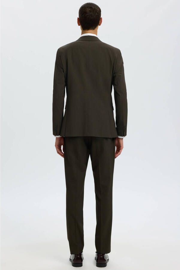 Selected slim fit colbert donkerbruin - Foto 2