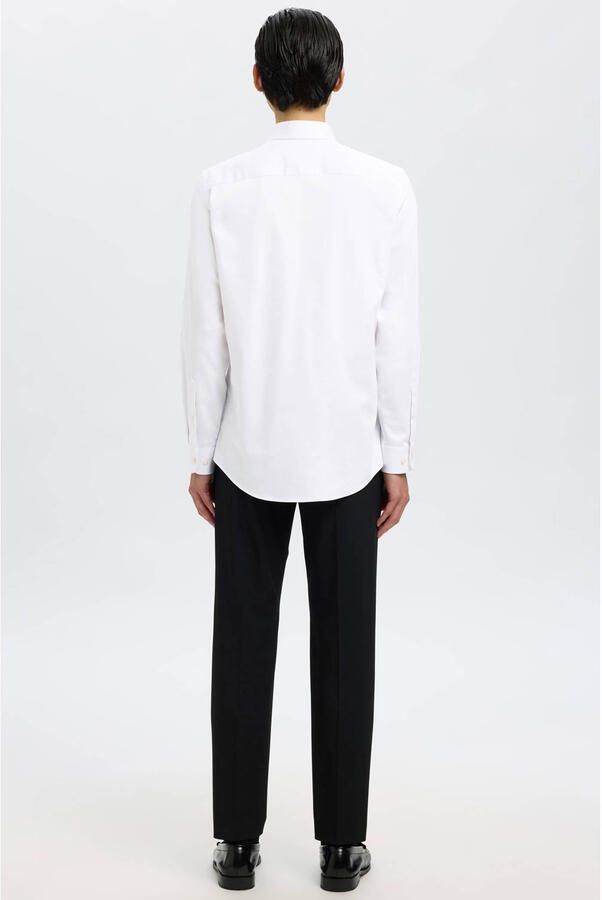 SELECTED HOMME Heren Overhemden Slhslim-performance Shirt Ls Noos Wit - Foto 7