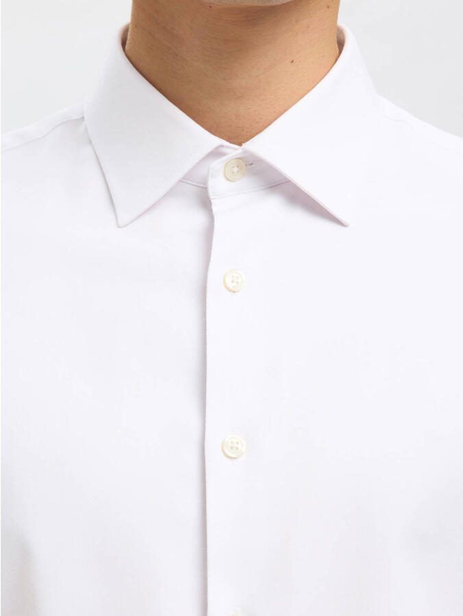 SELECTED HOMME Heren Overhemden Slhslim-performance Shirt Ls Noos Wit - Foto 6