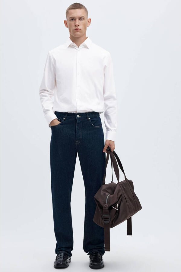 SELECTED HOMME Heren Overhemden Slhslim-performance Shirt Ls Noos Wit - Foto 2