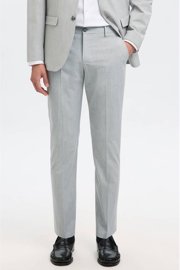 Selected Homme Slim fit pantalon met knoop- en ritssluiting