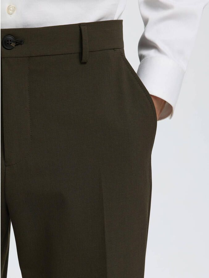 Selected slim fit pantalon donkerbruin - Foto 2