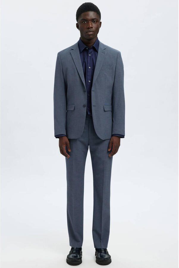 Selected Homme Slim fit pantalon met all-over motief model 'SLIM-LIAM' - Foto 4