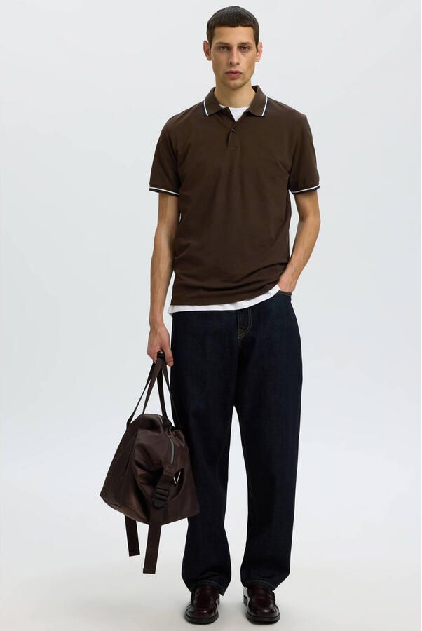 Selected Homme slim fit poloshirt van katoenmix model 'ATLAS' - Foto 2