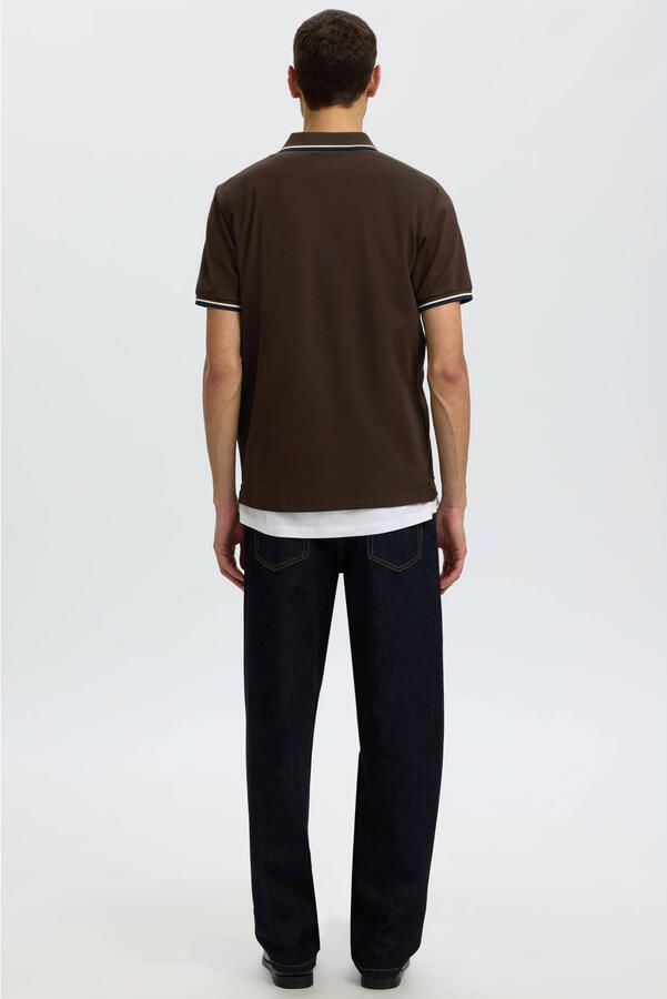 Selected Homme slim fit poloshirt van katoenmix model 'ATLAS' - Foto 3