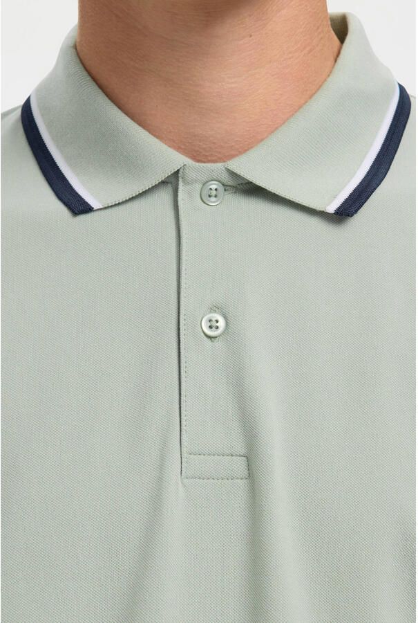 Selected Homme Slim fit poloshirt van Mix van biologisch katoen Model 'SLIM ATLAS SPORT' - Foto 2