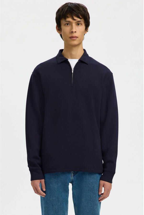 Selected Homme Regular fit Poloshirt van viscosemix Model 'EMANUEL'