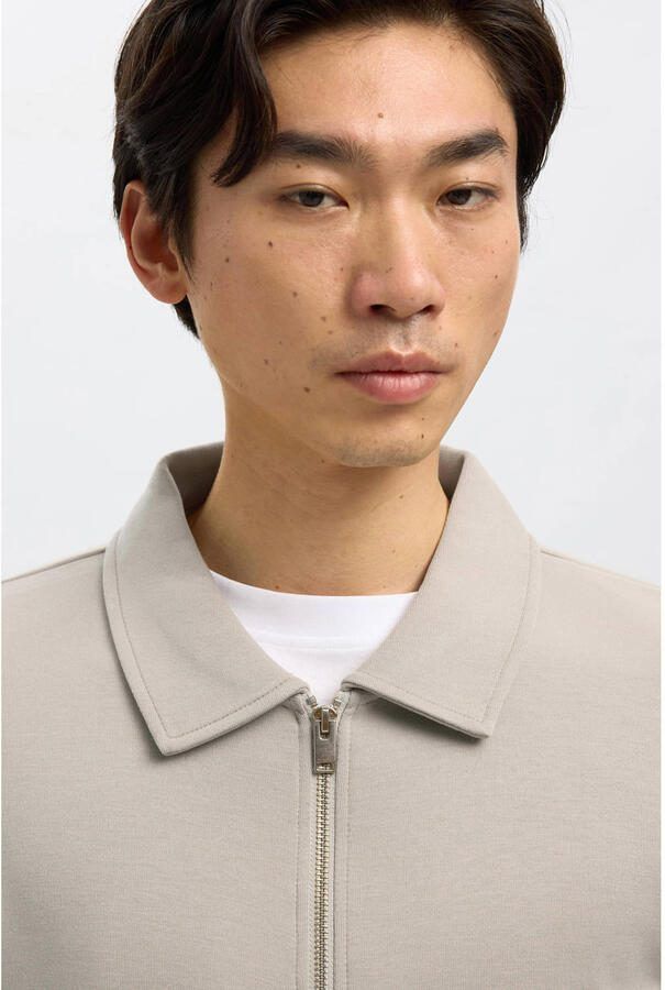 SELECTED MEN Heren Truien & Vesten Slhemanuel Soft Full Zip Sweat Noos Beige - Foto 6