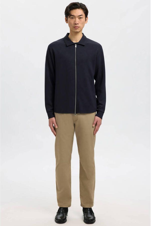 SELECTED MEN Heren Truien & Vesten Slhemanuel Soft Full Zip Sweat Noos Donkerblauw - Foto 6