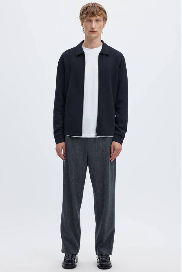 SELECTED MEN Heren Truien & Vesten Slhemanuel Soft Full Zip Sweat Noos Donkerblauw - Foto 6
