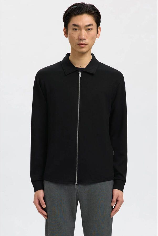 Selected Homme Regular fit sweatjack van viscosemix model 'EMANUEL'