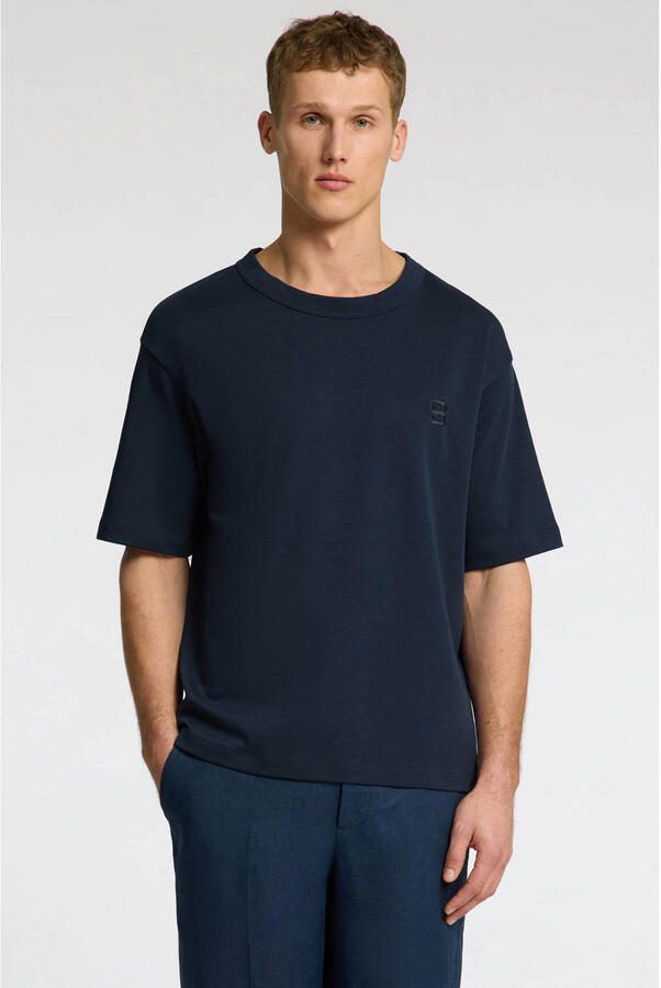 Selected T-shirt donkerblauw - Foto 2