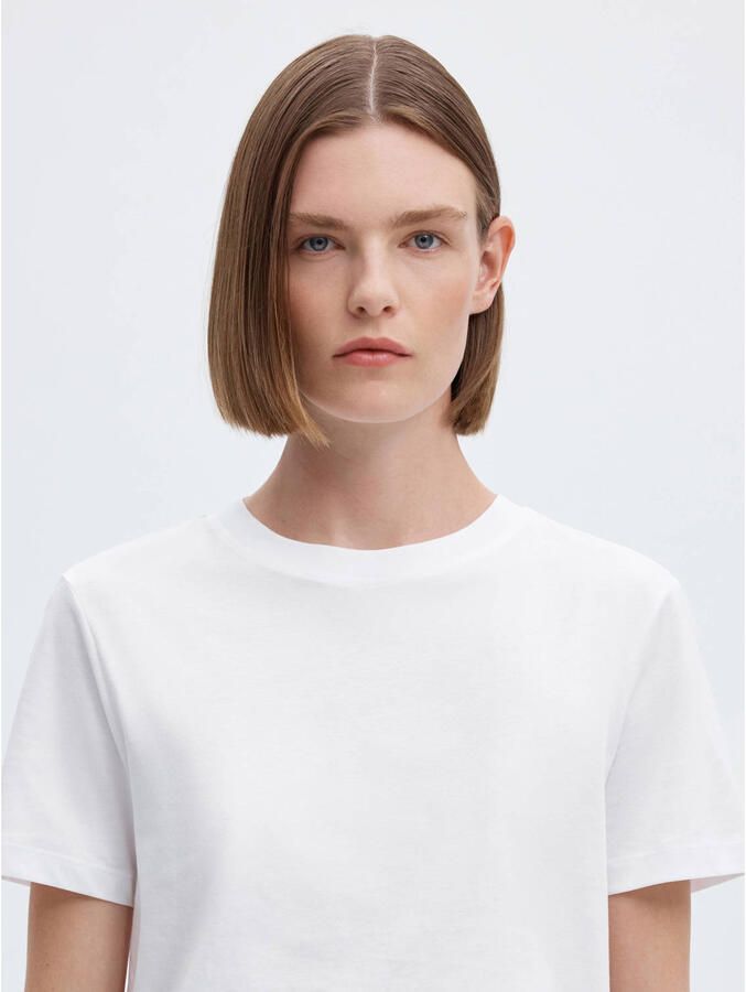 SELECTED FEMME Dames Tops & T-shirts Slfmy Perfect Ss Tee Box Cut B Noos Wit - Foto 8