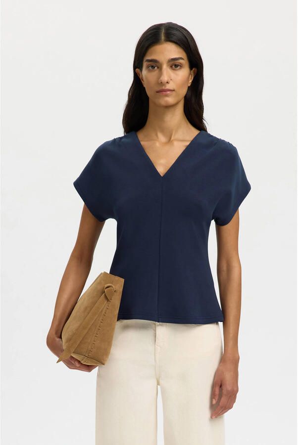 Selected top donkerblauw