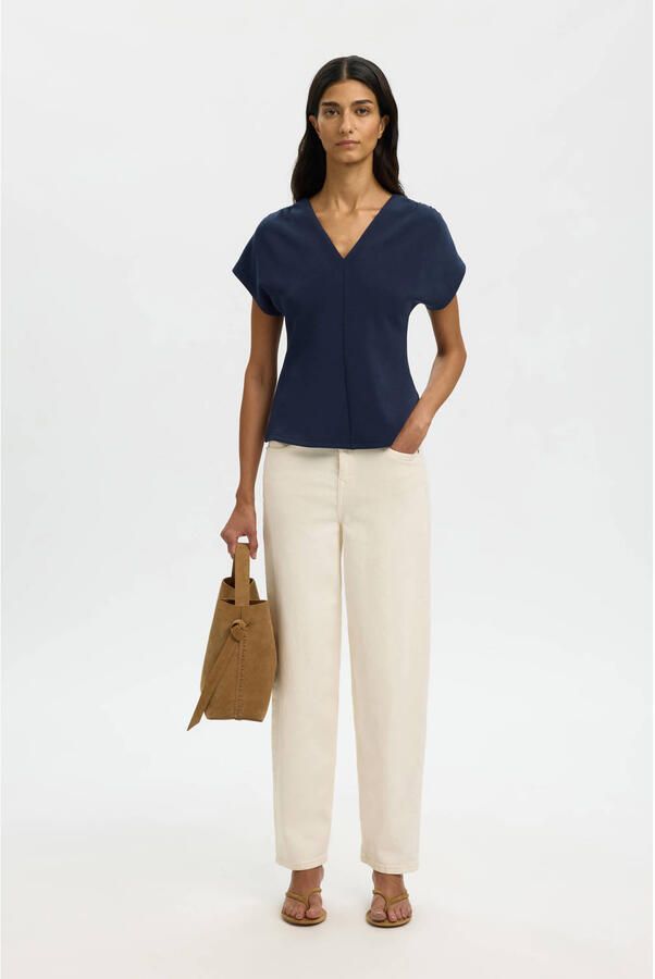 Selected top donkerblauw - Foto 3