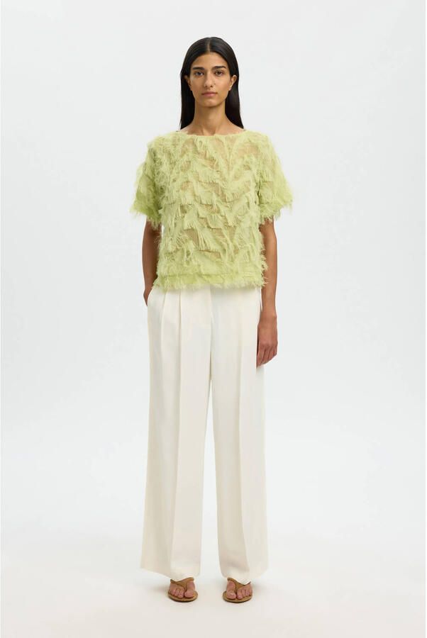 SELECTED WOMEN Dames Tops & T-shirts Slfmyline Ss Boat Neck Top Mint - Foto 6