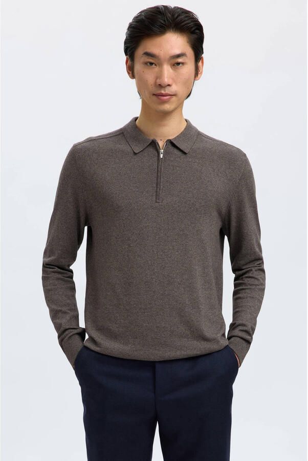 Selected Homme Regular fit gebreide pullover van puur katoen model 'BERG'