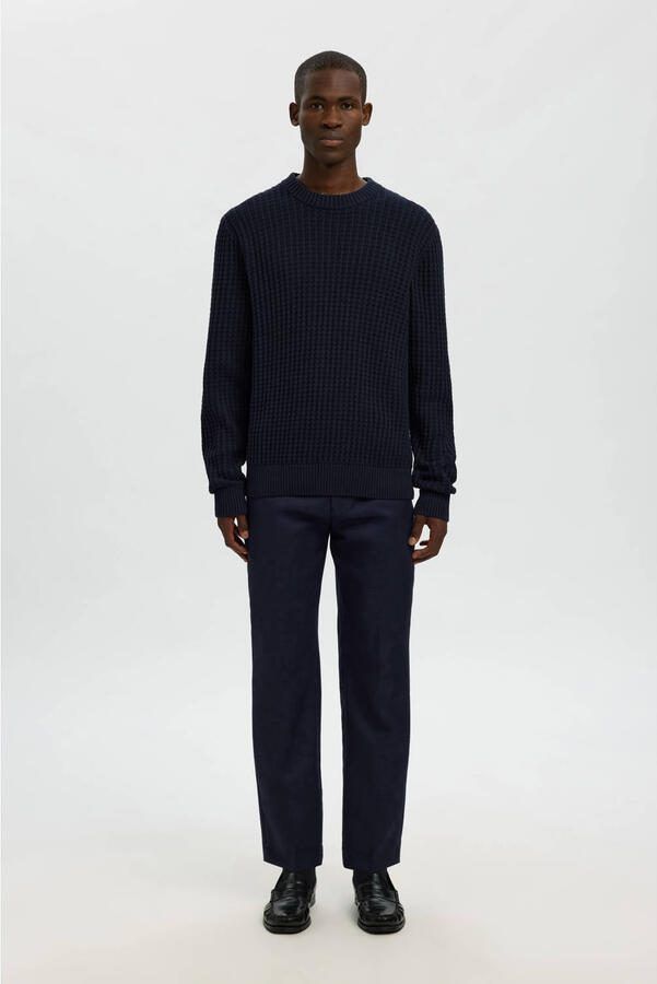 Selected Homme Regular fit gebreide pullover van puur biologisch katoen model 'TOM' - Foto 3