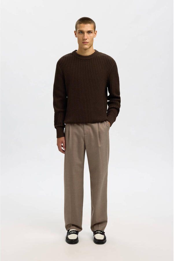 Selected Homme Regular fit gebreide pullover van puur biologisch katoen model 'TOM' - Foto 2