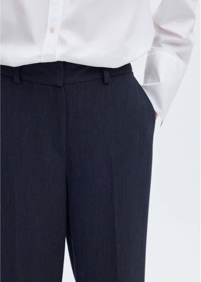 SELECTED FEMME Dames Broeken Slfrita Mw Wide Pant Donkerblauw - Foto 2