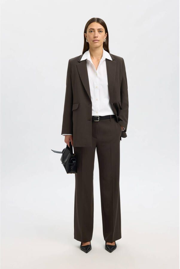 Selected Femme Wijde broek met viscose model 'RITA' - Foto 2