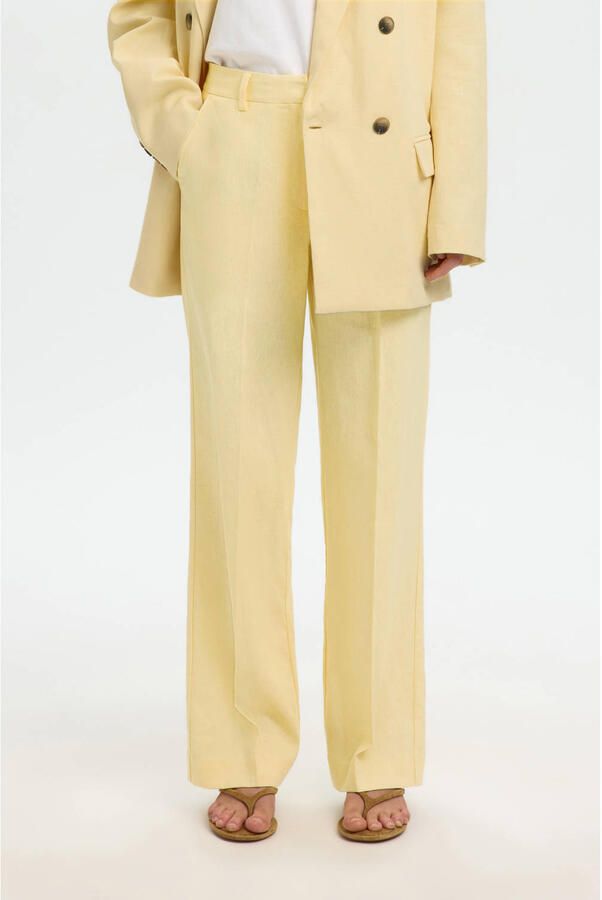 SELECTED WOMEN Dames Broeken Slfwide Marlie Hw Pant Creme - Foto 7