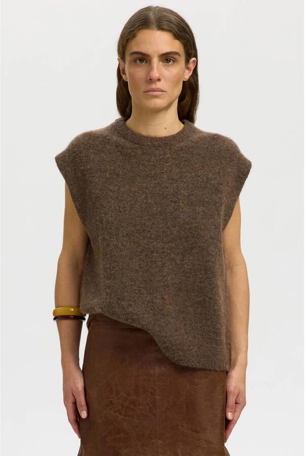 Selected relaxed fit spencer van wolmix model 'LULU'