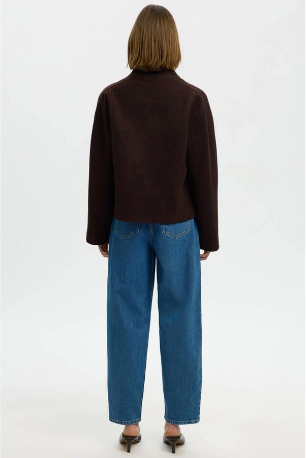 SELECTED WOMEN Dames Jassen Slwjacqueline Wool Blend Bruin - Foto 6