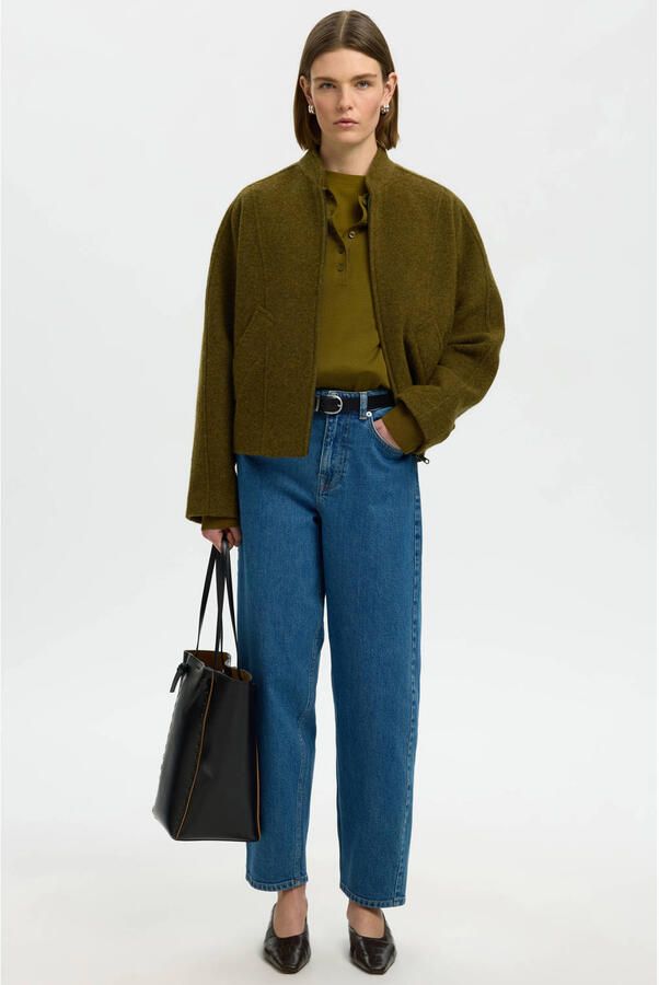 Selected Regular fit blouson van wolmix model 'JACQUELINE' - Foto 3