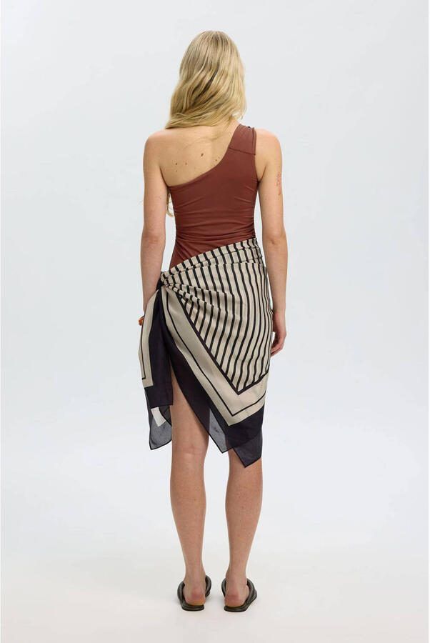Selected Women one shoulder badpak bruin - Foto 2