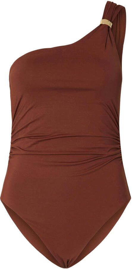 Selected Women one shoulder badpak bruin - Foto 3