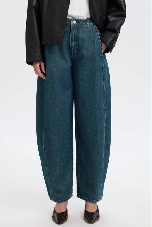 Selected Women Slwbarrel Relaxed Bella Hw Jeans barrel jeans medium blauw